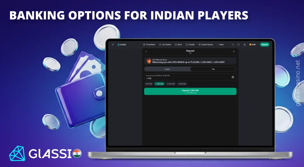 Glassi Casino supports fast and secure payments for India