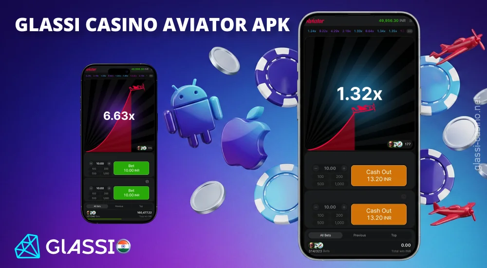The Glassi Casino Aviator APK for Android and iOS provides quick access to the game, bonuses, and betting on your smartphone