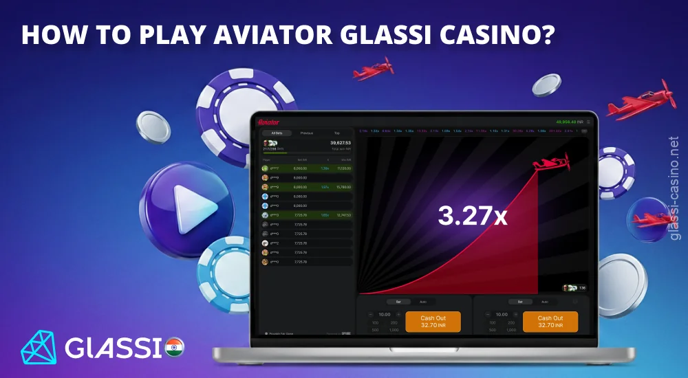 To start playing Aviator, sign up at Glassi Casino, make a deposit, and place a bet